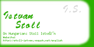 istvan stoll business card